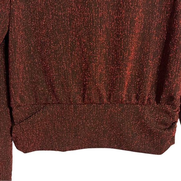 Red Metallic twist blouse Size Large women NEW WITH TAG🏷 - Picture 8 of 13